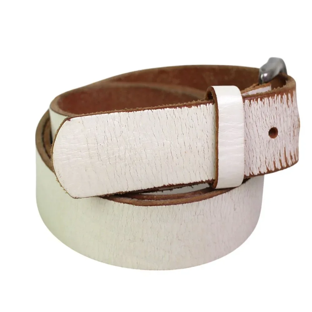 Mexico OFF WHITE GENUINE LEATHER 1 3/8